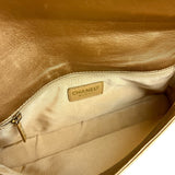 Chanel Gold Leather East West Shoulder Bag 2001