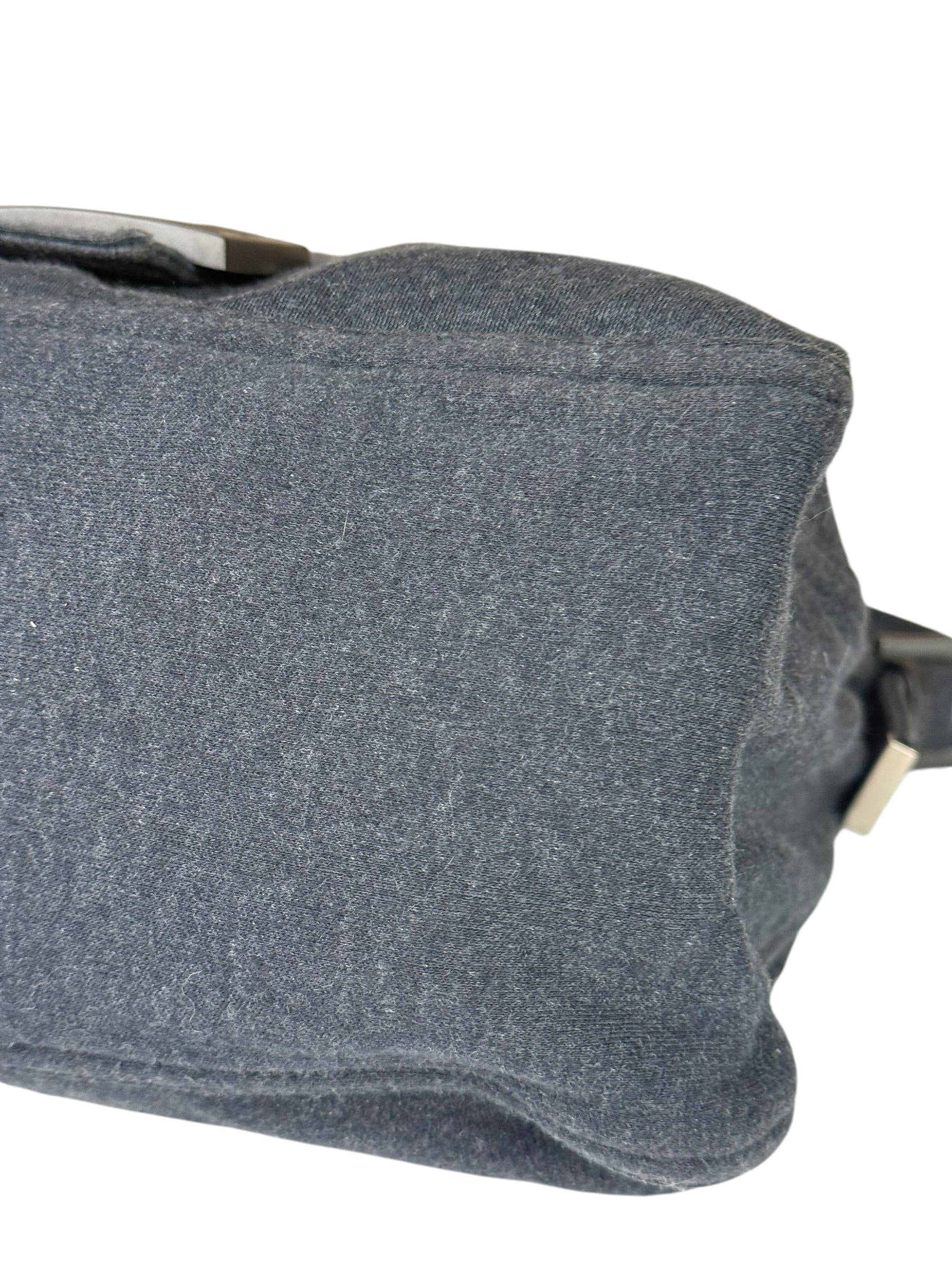 Fendi Grey Wool Mamma Baguette
