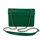 Chanel Green Lambskin Shoulder Bag 2018