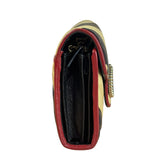 Gucci Stripped Multicolor Marmont Wallet on Chain