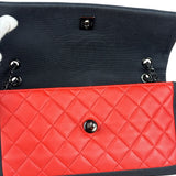 Chanel Red/Blue Grosgrain Ribbon Trim Shoulder Bag-1987