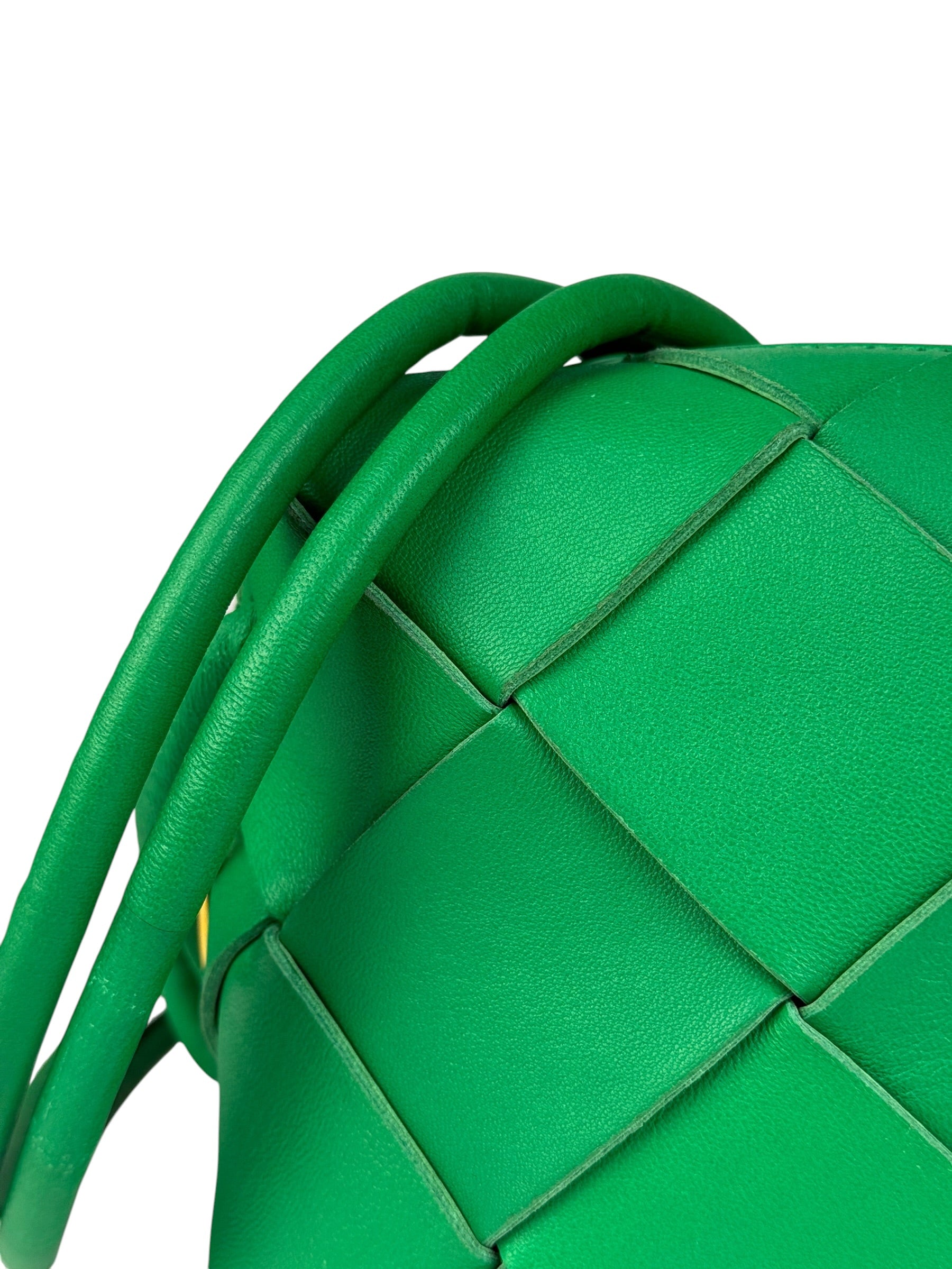 Bottega Veneta Small Green Intrecciato Cassette Camera Bag