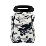 Chanel White/Black Patent Leather Trim Airplane CC Handle Bag 2005