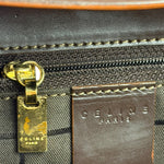 Celine Brown Leather Trim C Macadam Hobo Bag
