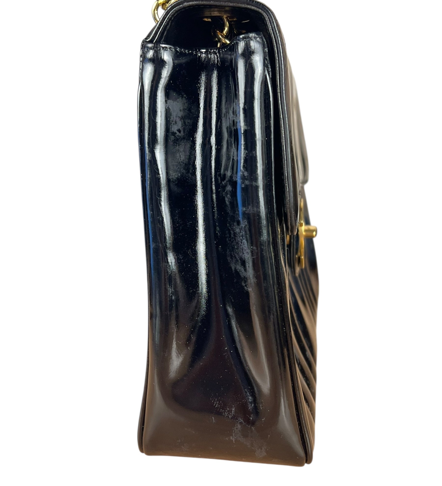Chanel Mademoiselle Vertical Quilt Single Flap Bag 1994