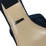 Gucci Denim Sparkle Monogram Heels