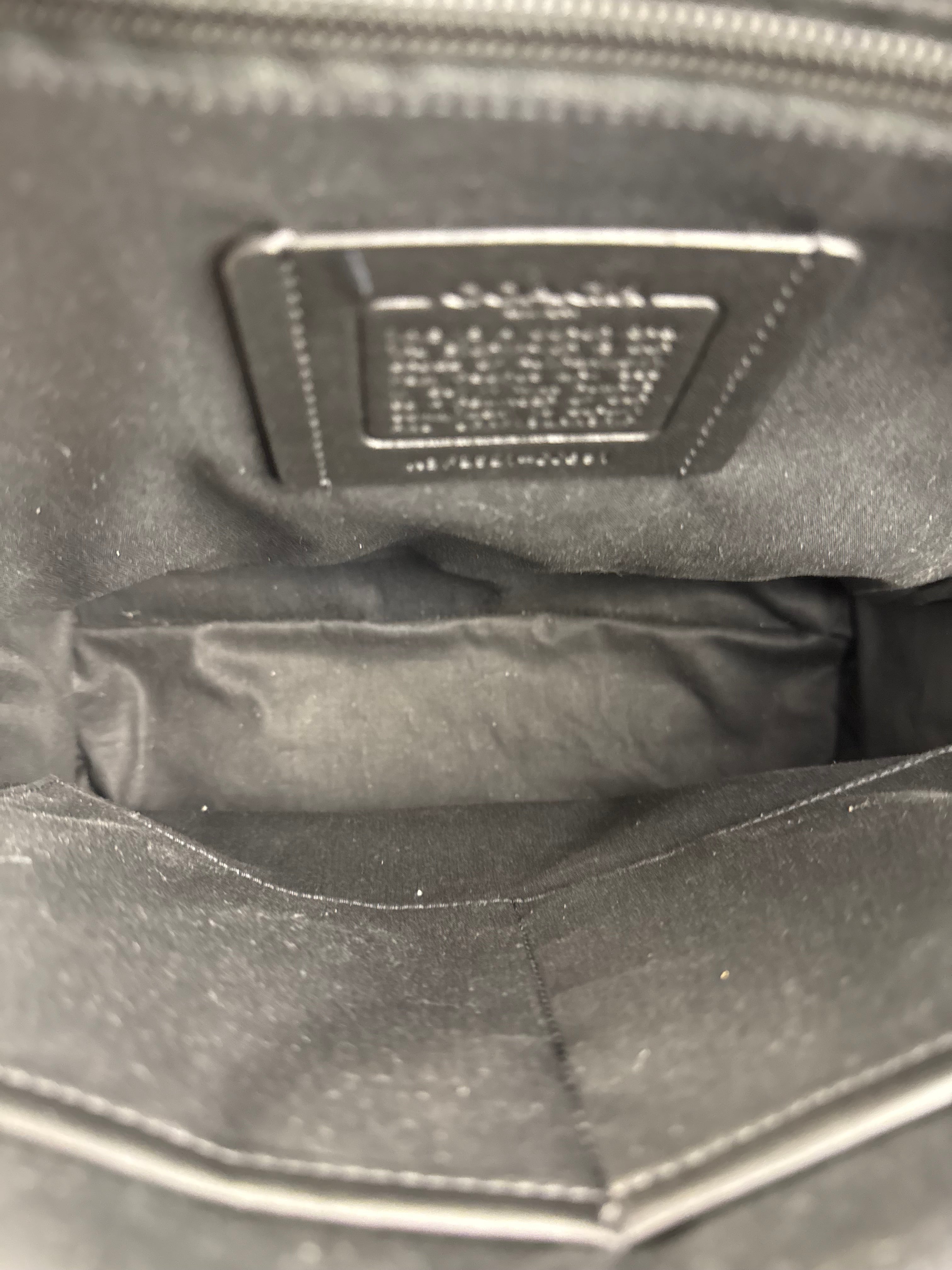 Coach Black Crossgrain Leather Wade Backpack