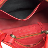 Balenciaga Red Leather Blackout City Two-Way Bag
