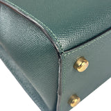 Coach Teal Crossgrain Leather Tilly Satchel 23 Two-Way Bag