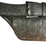 Saint Laurent Crocodile Embossed Marsupio Belt Bag