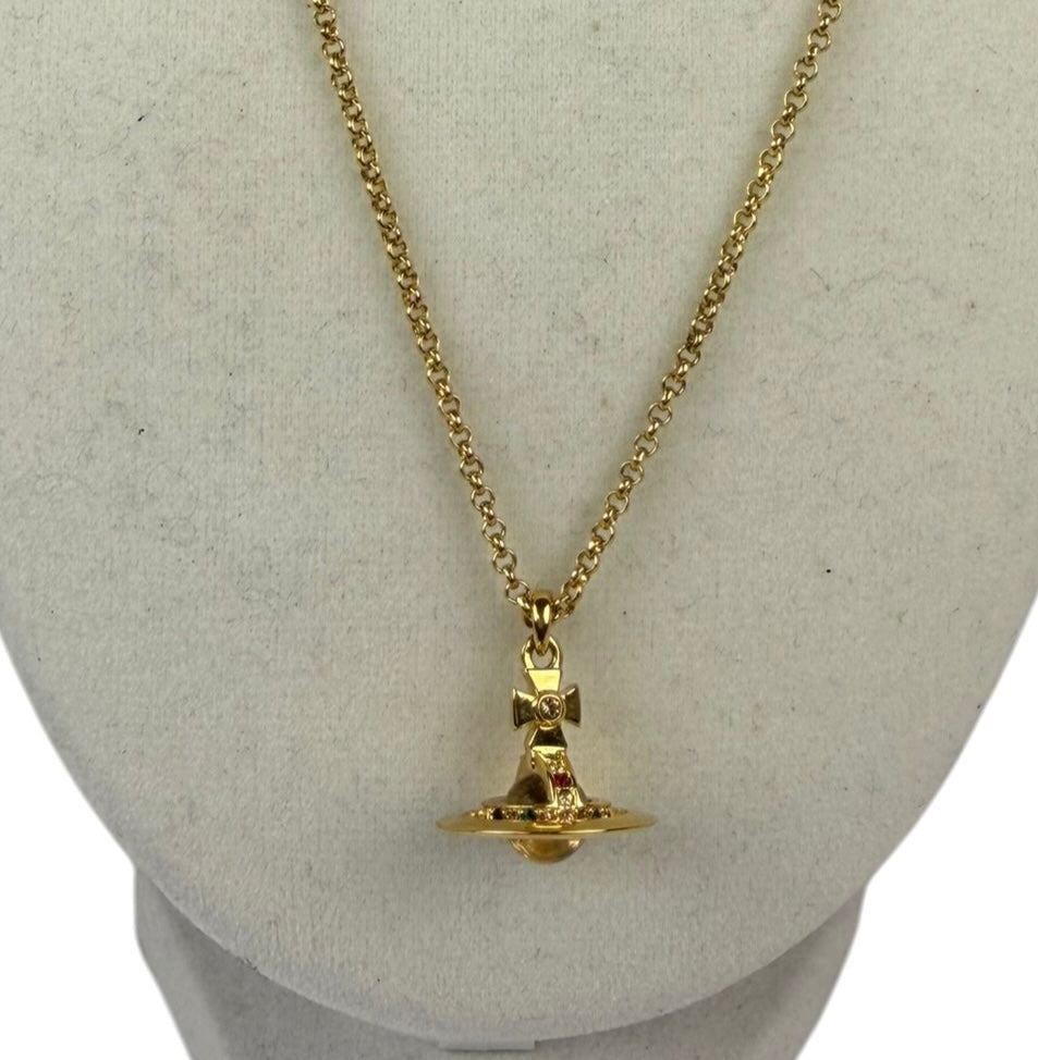 Vivienne Westwood Gold-Toned Mini Sovereign Orb Pendant Necklace