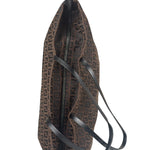 Fendi FF Vintage Brown Zucca Print Zip Shoulder Tote