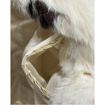 Vintage Cream/Brown Rabbit Fur Coat