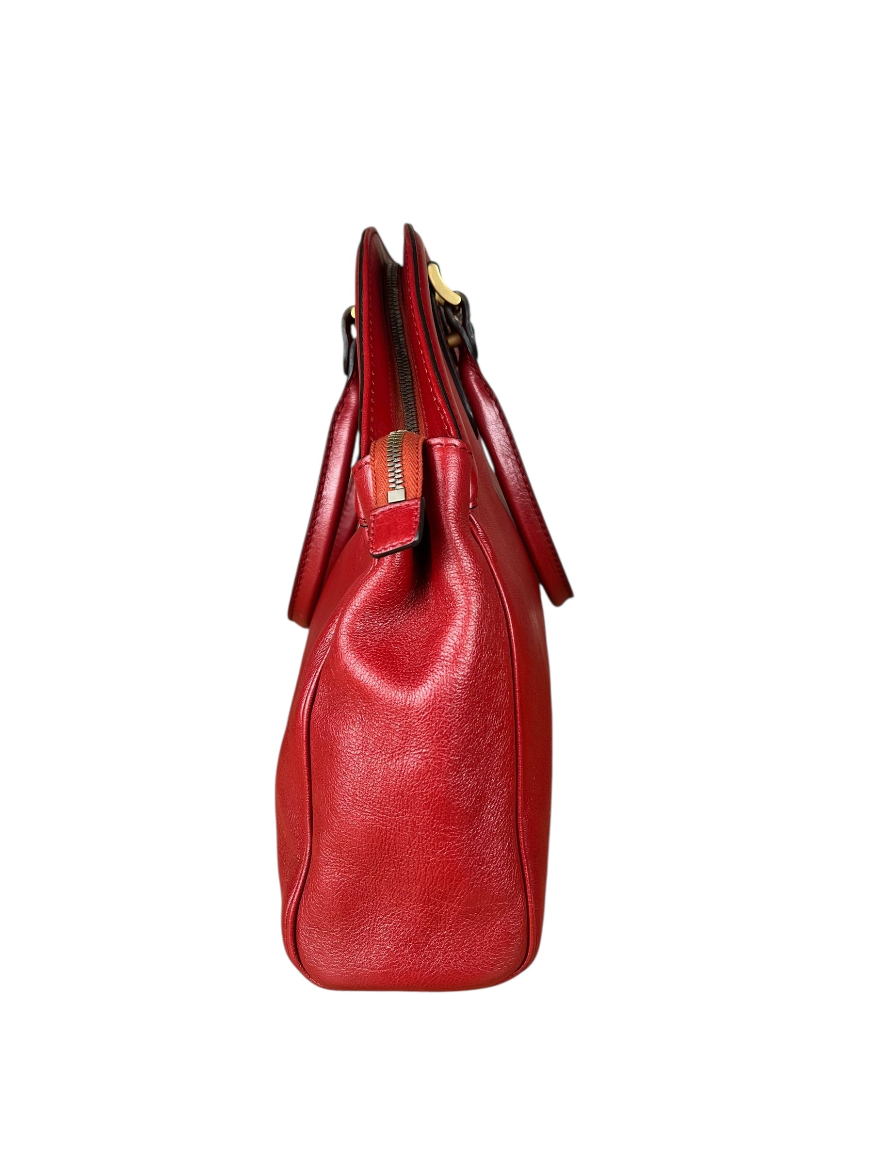 Gucci Re(Belle) Red Leather Top Handle Bag