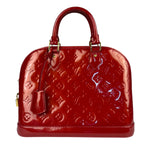 Louis Vuitton Red Vernis Alma MM Handbag