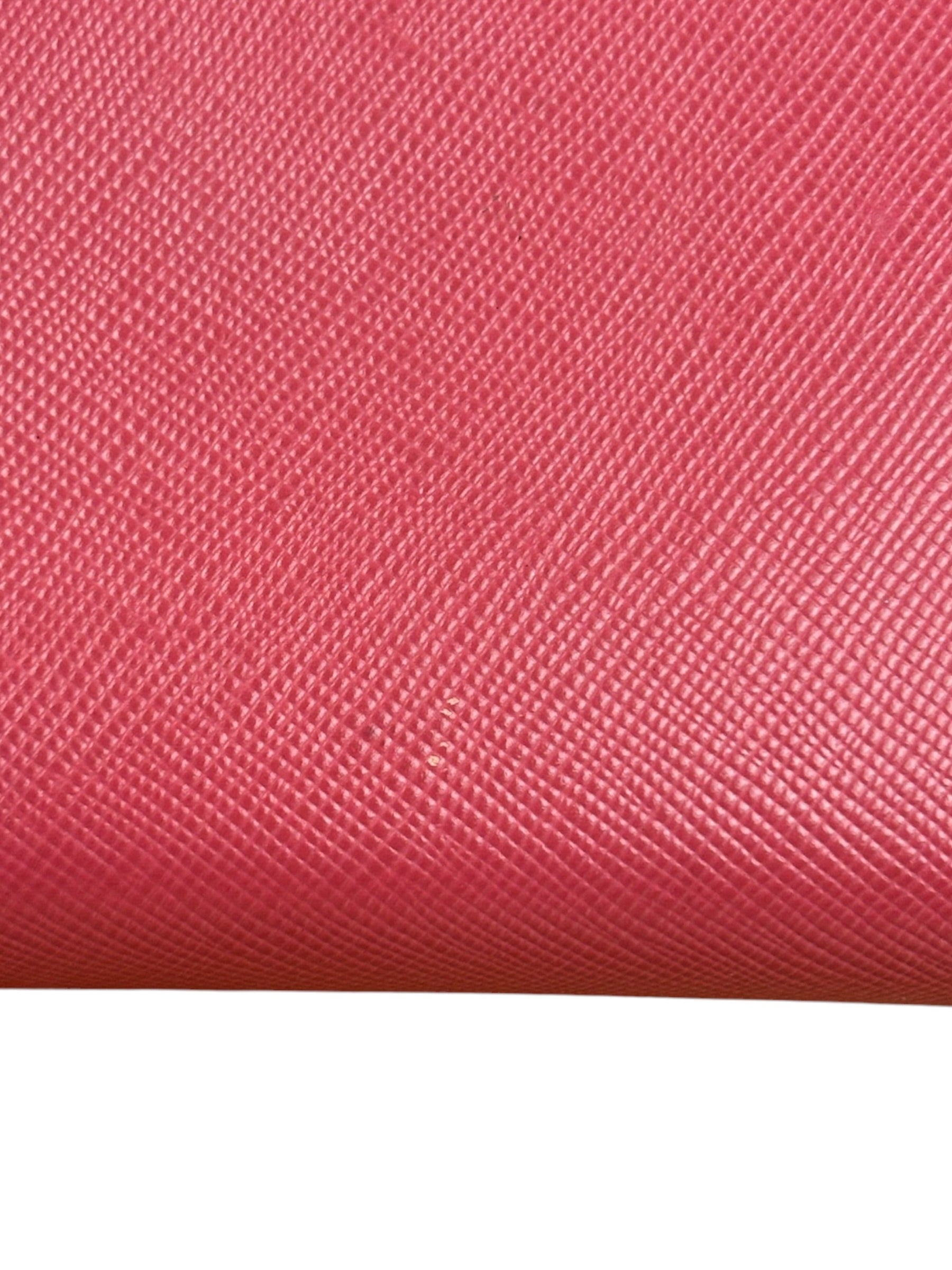 Prada Vintage Pink Saffiano Leather Long Wallet