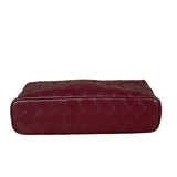Bottega Veneta Burgundy Leather Intrecciato Bang Bang Vanity Two-Way Bag