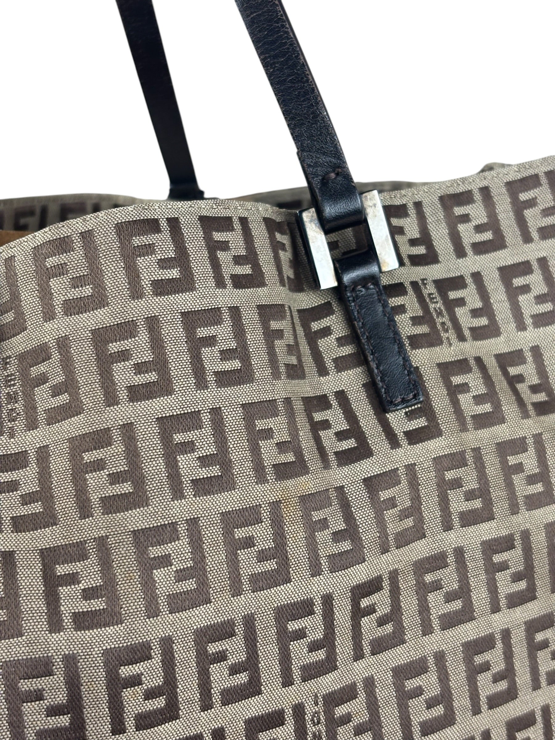 Fendi FF Vintage Canvas Tote Bag