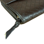 Bottega Veneta Vintage Brown Intrecciato Long Wallet