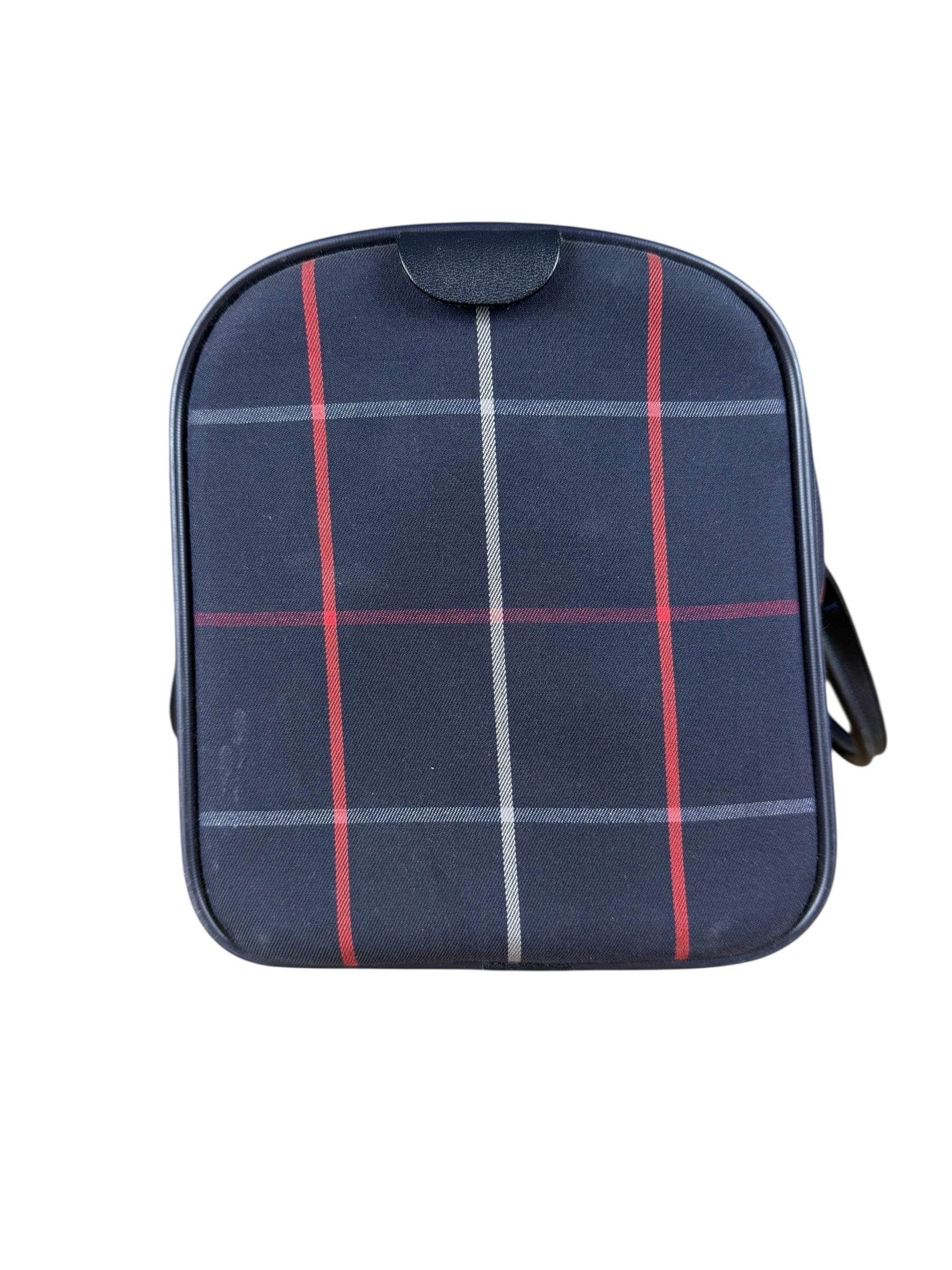 Burberry Blue Nova Check Vintage Boston Bag
