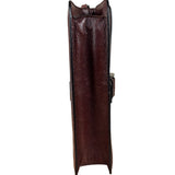 Prada Enameled Metal Triangle Brown Shoulder Bag