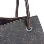Gucci GG Denim leather Trim Gifford Tote Bag