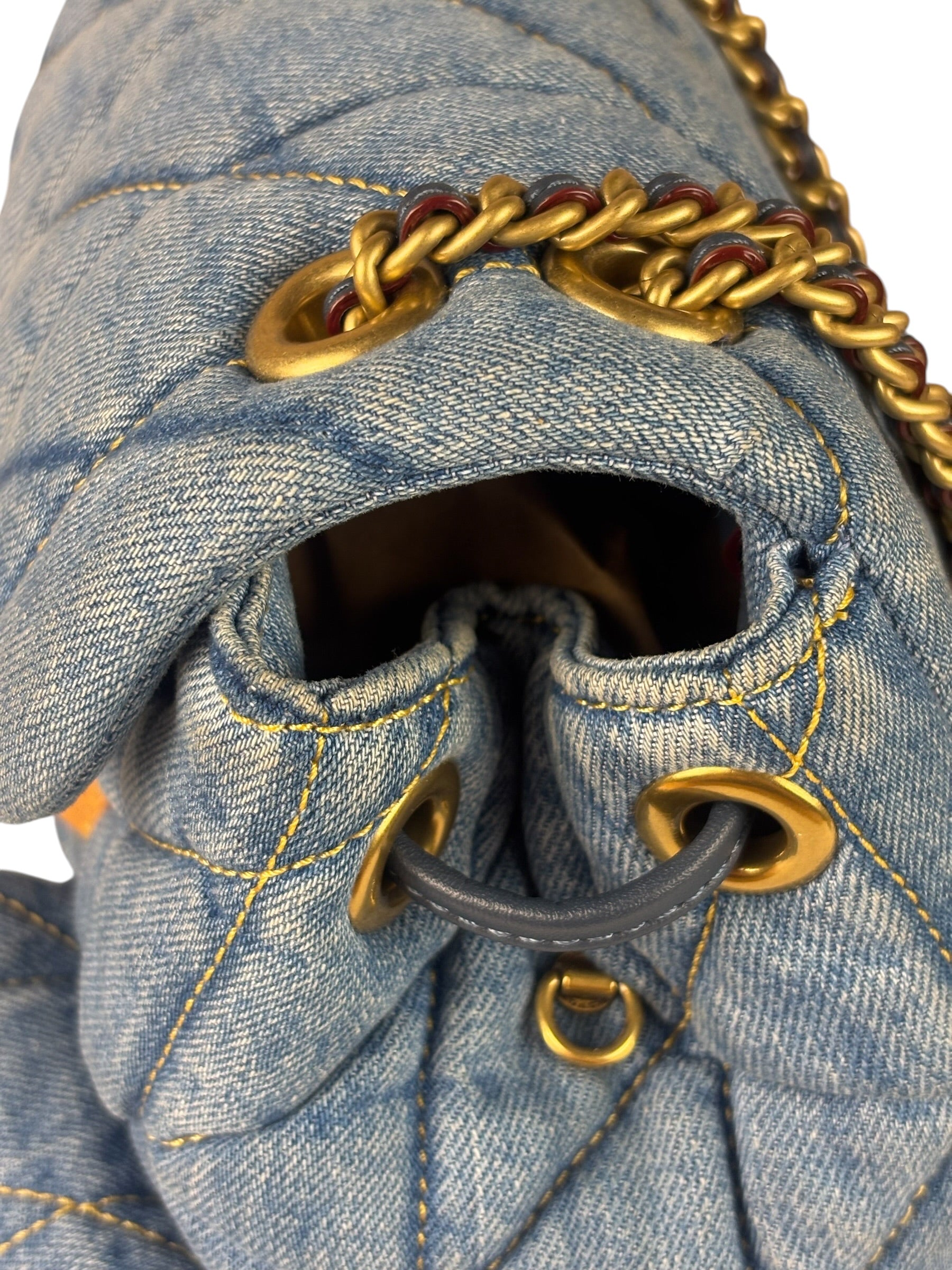 Coach Blue Denim Mini Tabby Backpack