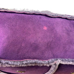 Chanel Vintage Purple Shearling/Suede Patchwork Shoulder Bag 2000