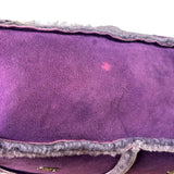 Chanel Vintage Purple Shearling/Suede Patchwork Shoulder Bag 2000
