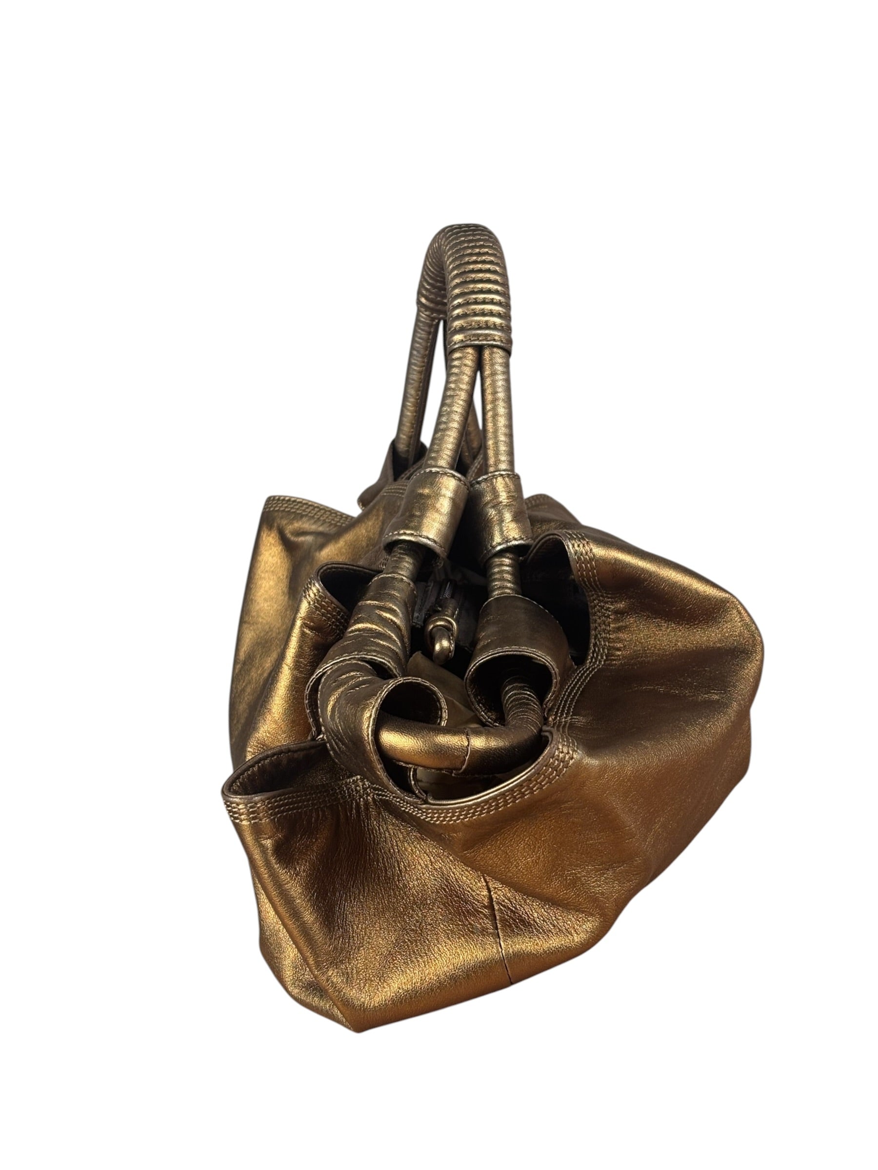 Loewe Vintage Metallic Brown Nappa Aire Hobo Tote Bag