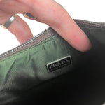 Prada Vintage Dark Grey Wool Pochette