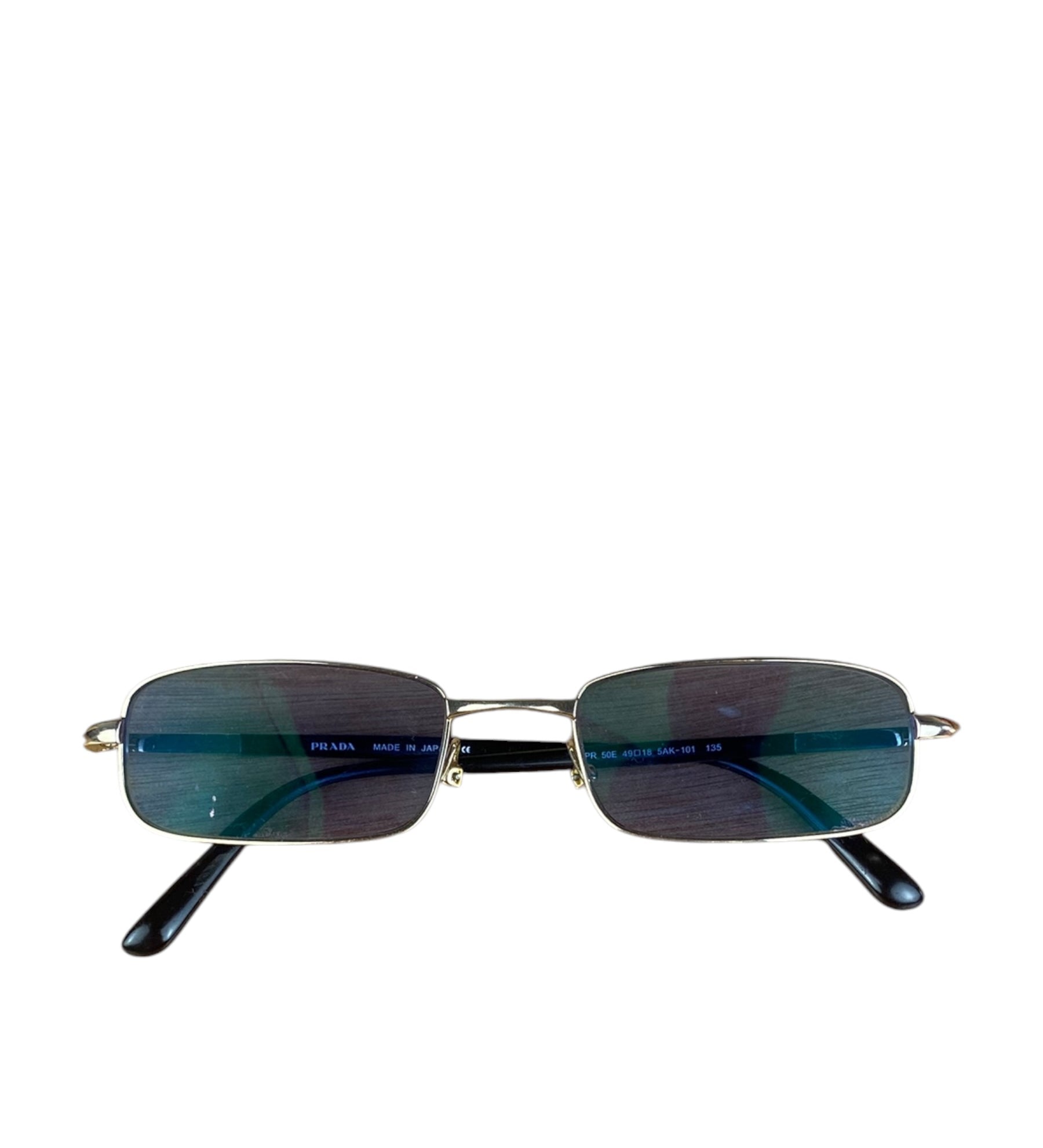 Prada Vintage Blue Square Frame Sunglasses (RX)