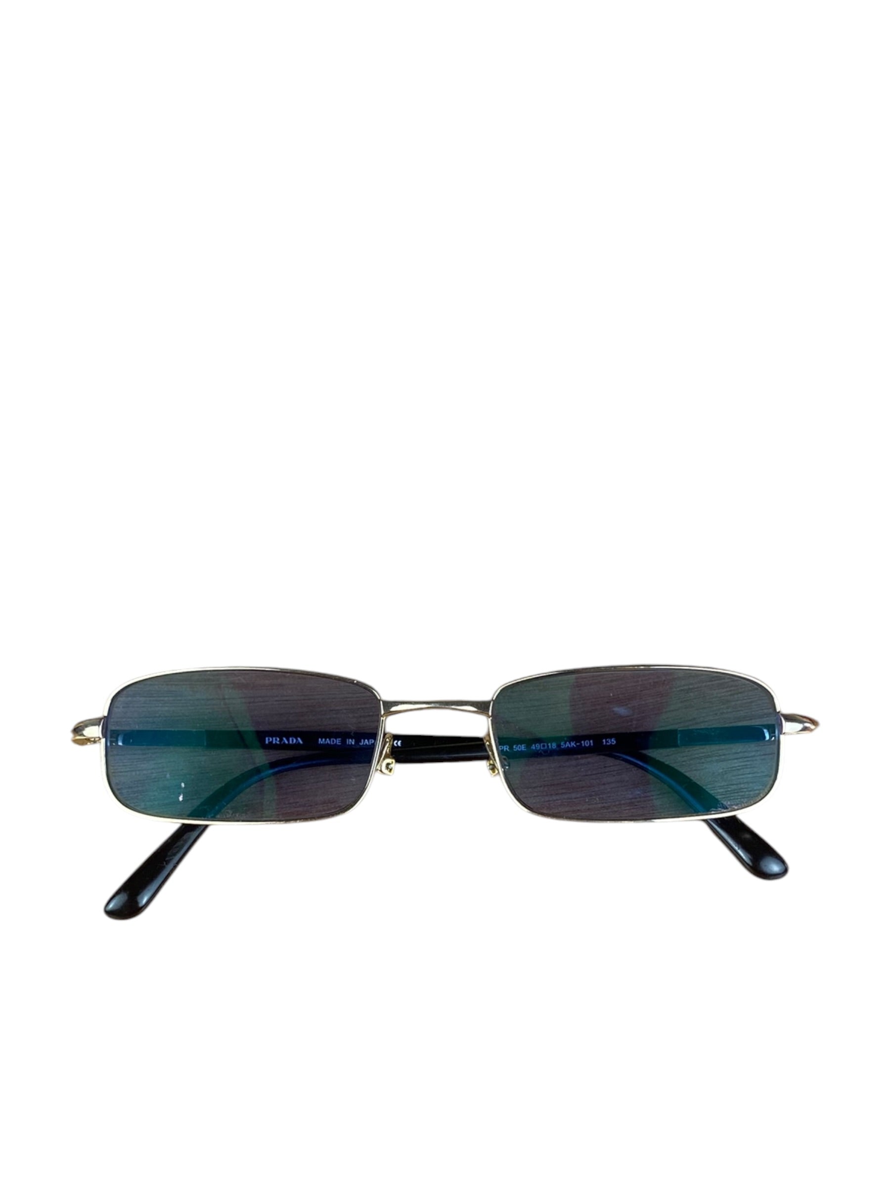 Prada Vintage Blue Square Frame Sunglasses (RX)