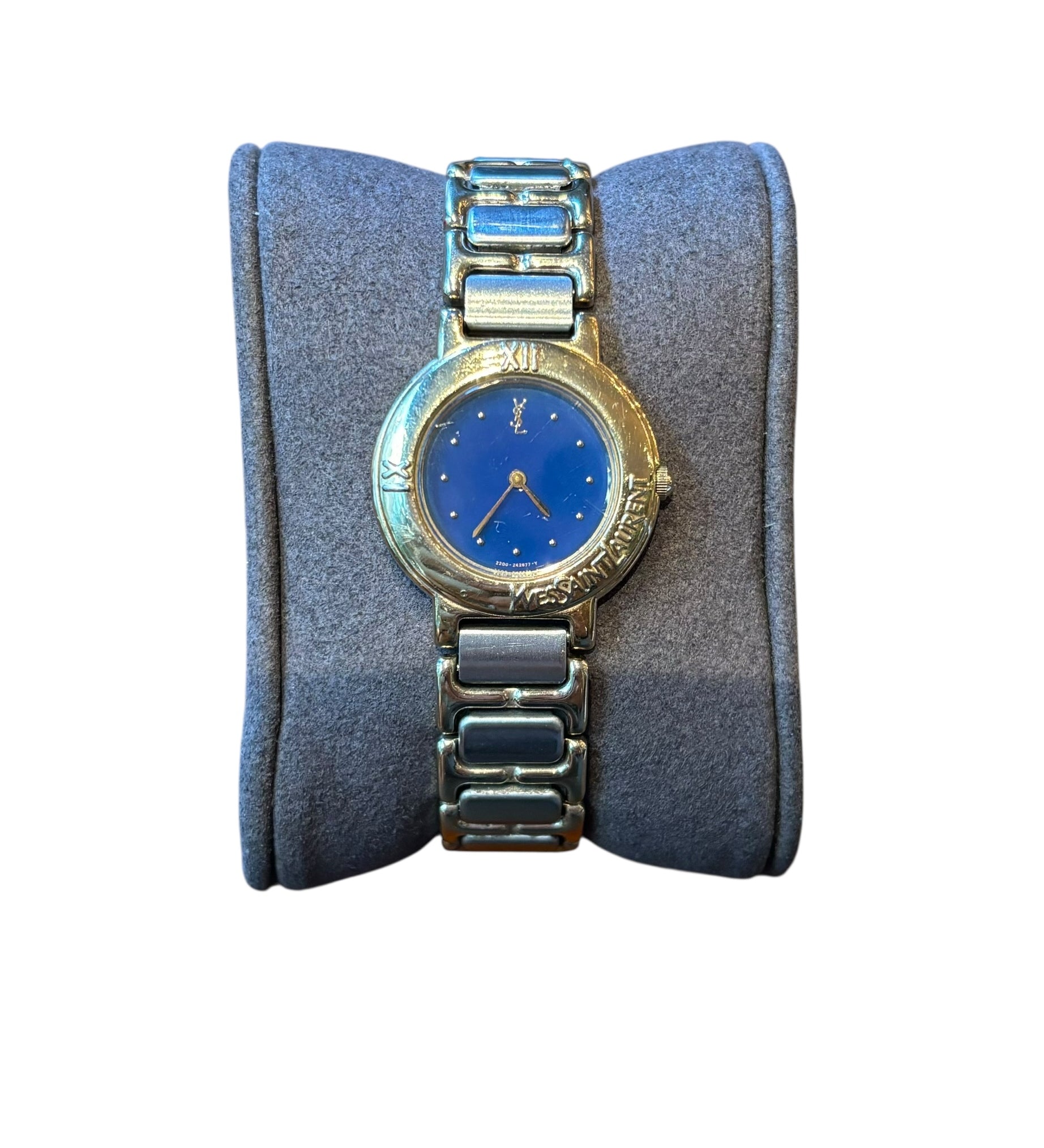 YSL Blue Dial Two Tone Dot Dial