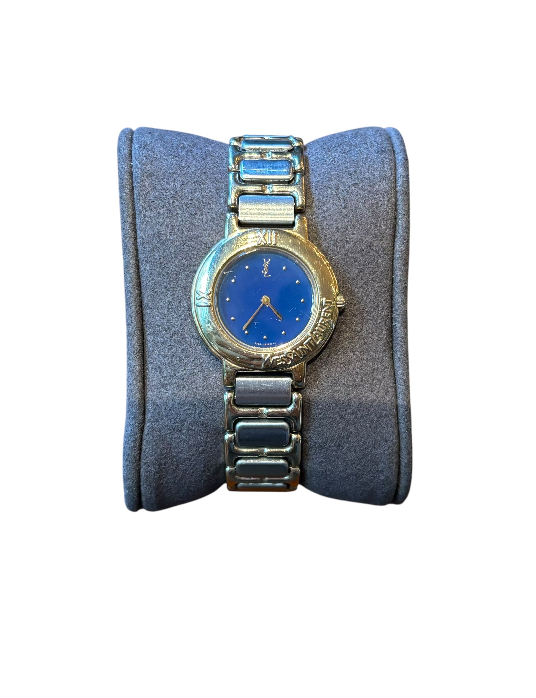 YSL Blue Dial Two Tone Dot Dial