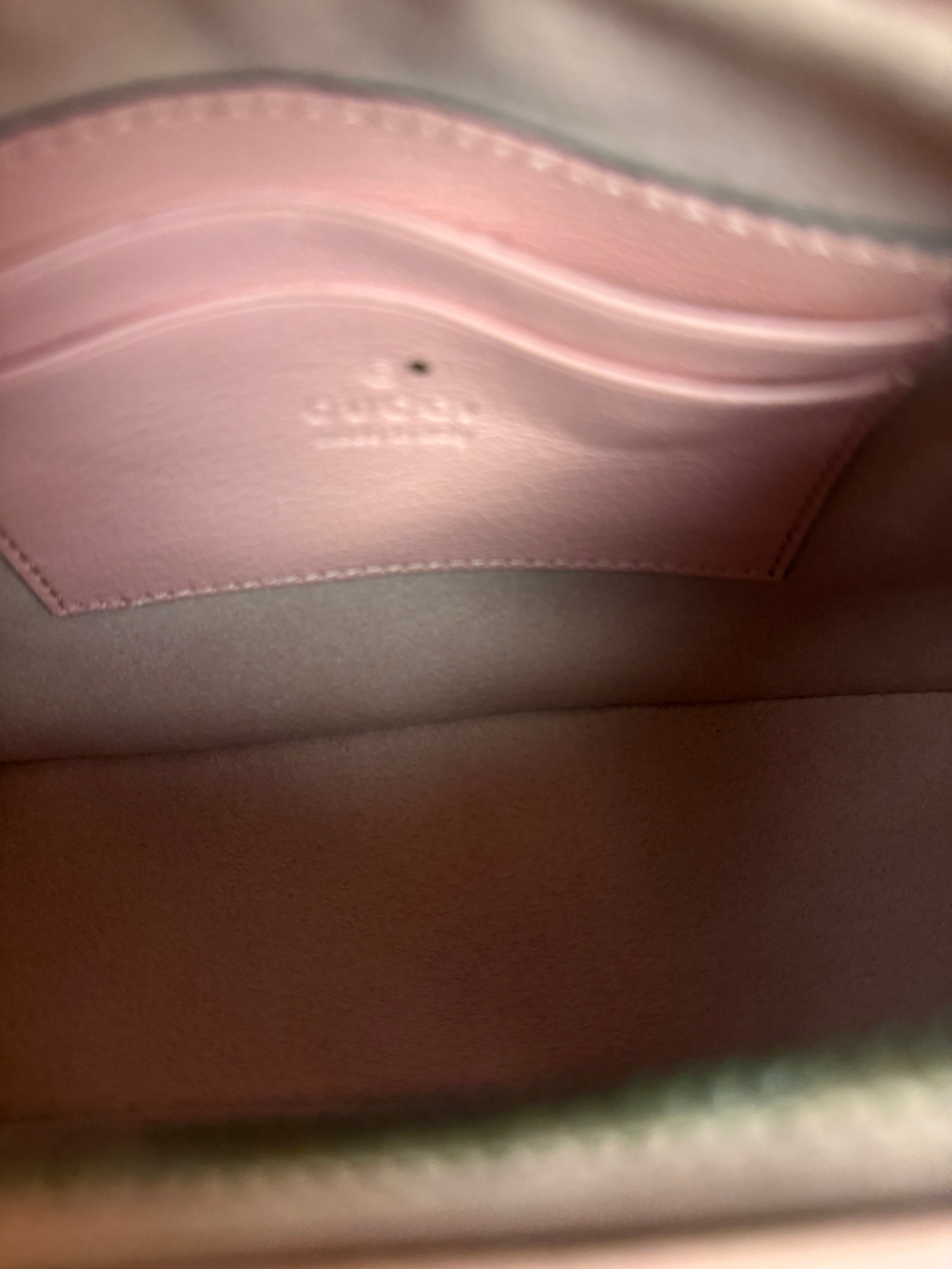 Gucci Pink Leather Aphrodite Shoulder Bag