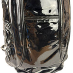 Chanel Black Patent Leather Camellia Petals Shoulder Bag 2010