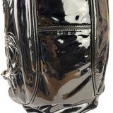 Chanel Black Patent Leather Camellia Petals Shoulder Bag 2010