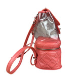 Chanel 2018 Pink Quilted PVC Vanity Zip Backpack