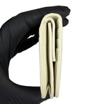 Balenciaga White Leather Cash Mini Wallet