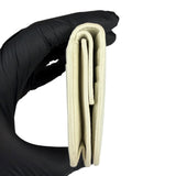 Balenciaga White Leather Cash Mini Wallet