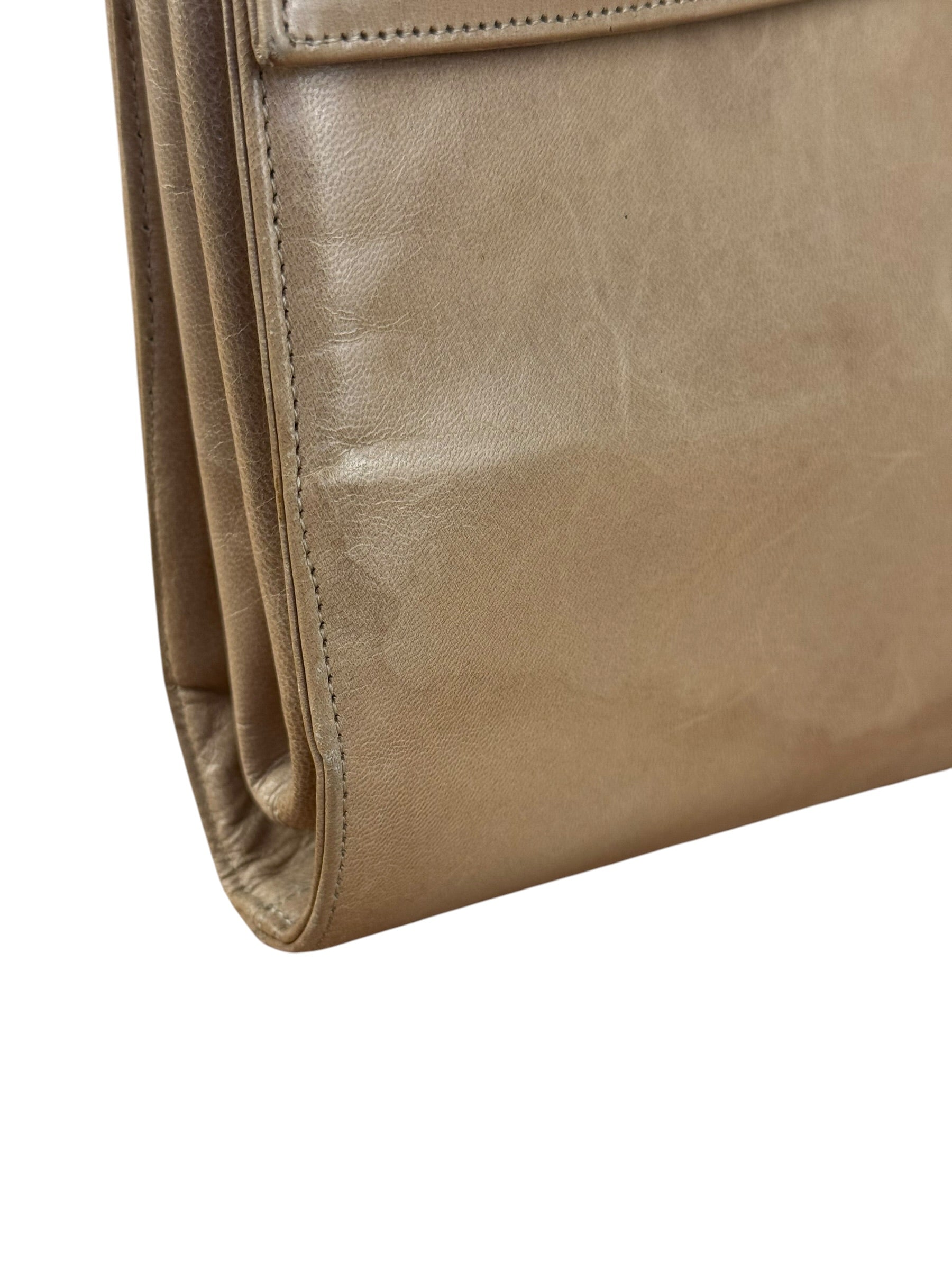 Bally Leather Bow Clutch