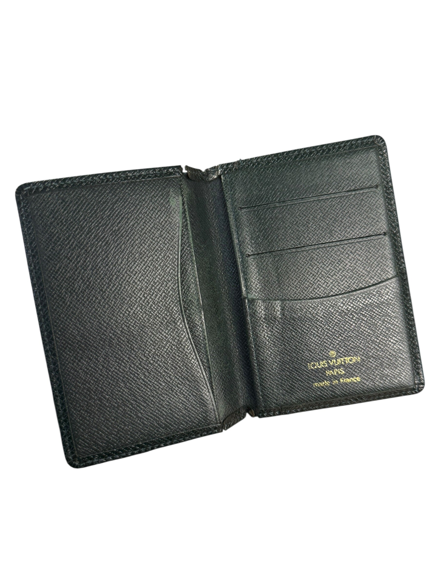 Louis Vuitton Vintage Green Taiga Cardholder