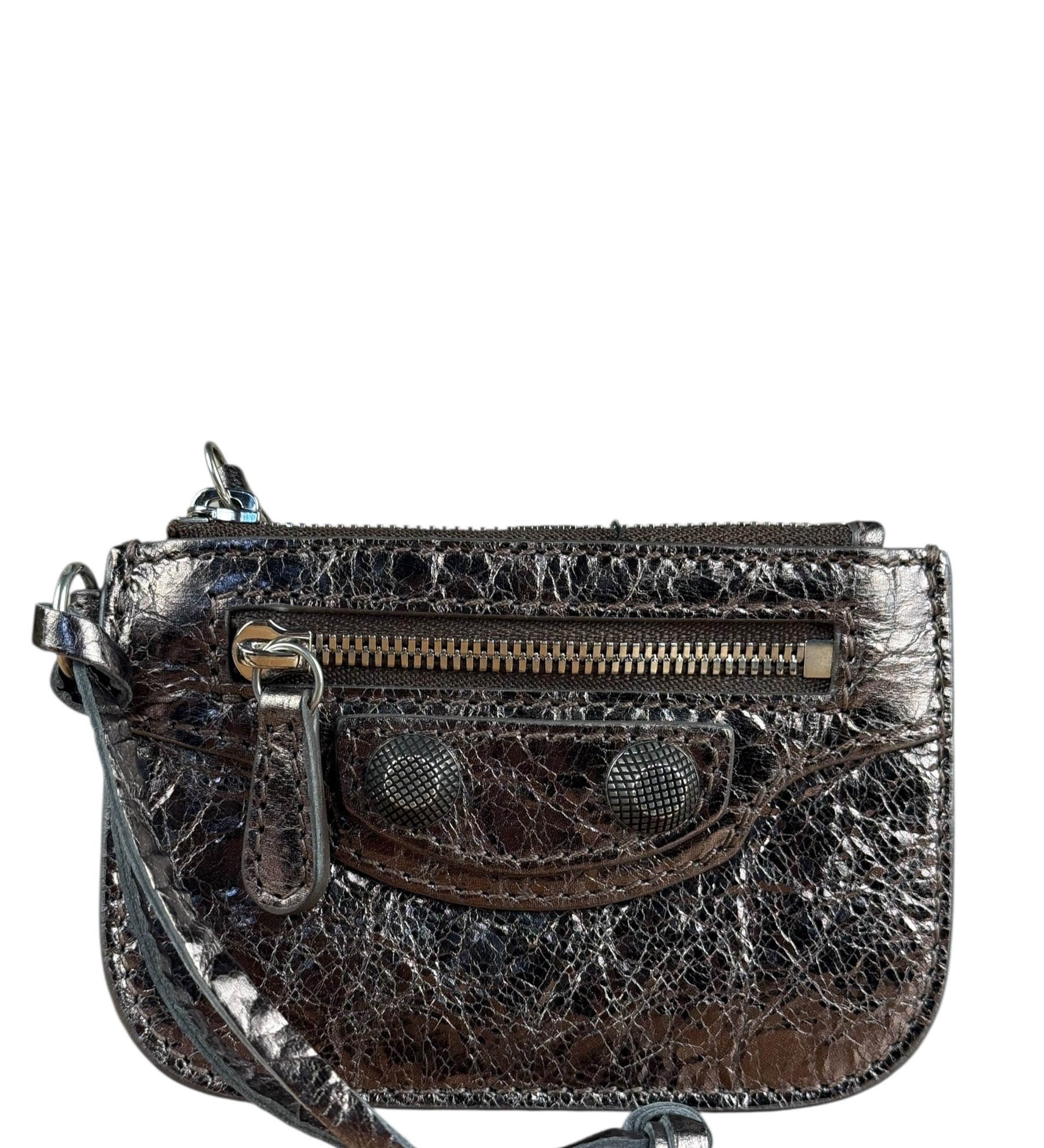 Balenciaga Le Cagole Zip Pouch Metallic
