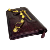 Balenciaga Purple Moto Flap Wallet