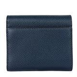 Christian Dior Navy Leather Tri-Fold Compact Wallet