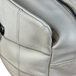 Chanel White Chocolate Bar Quilted Caviar LAX Bowler Bag 2004