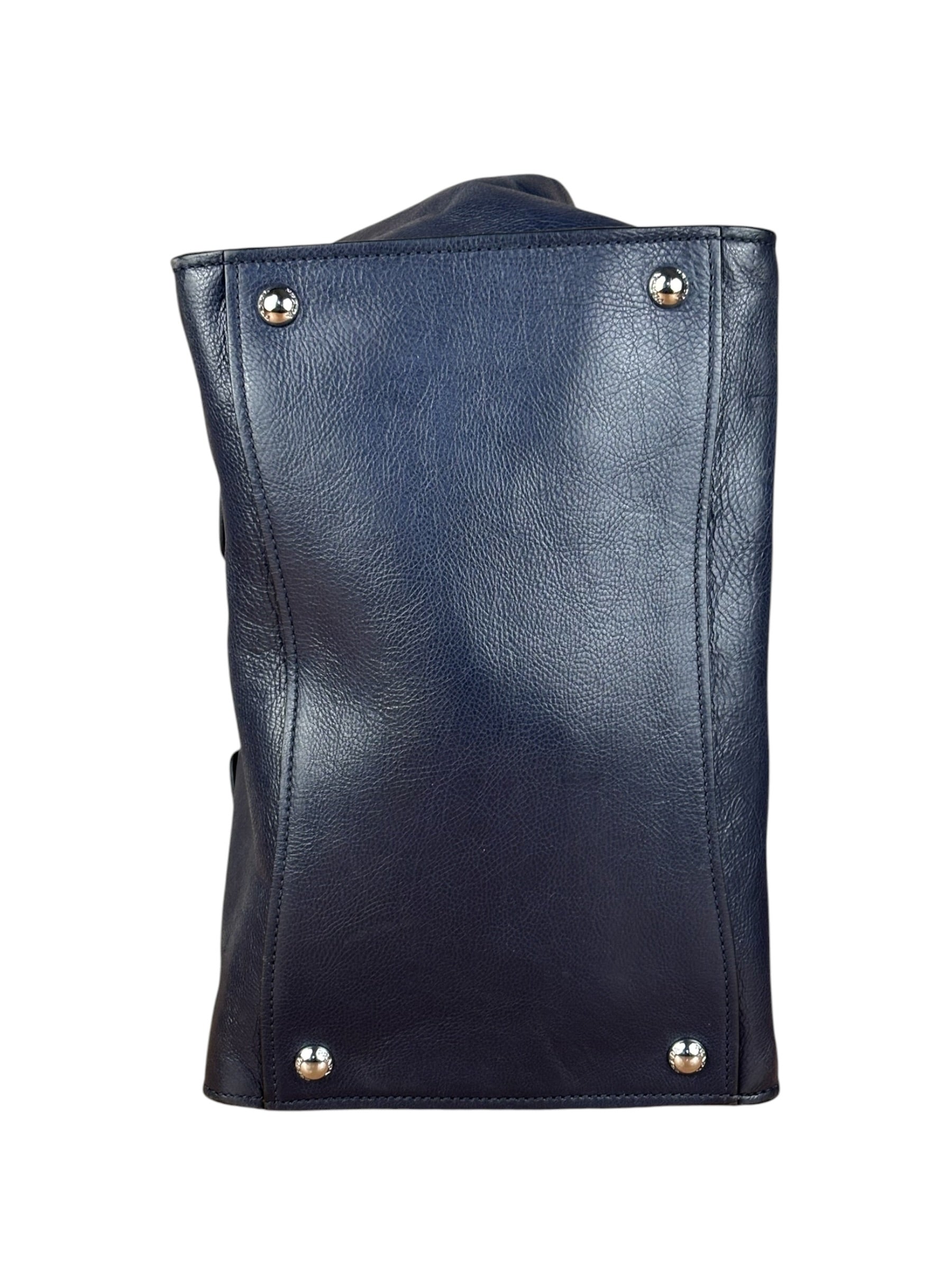 Prada Vintage Muted Blue Leather Glace 2Way Handbag