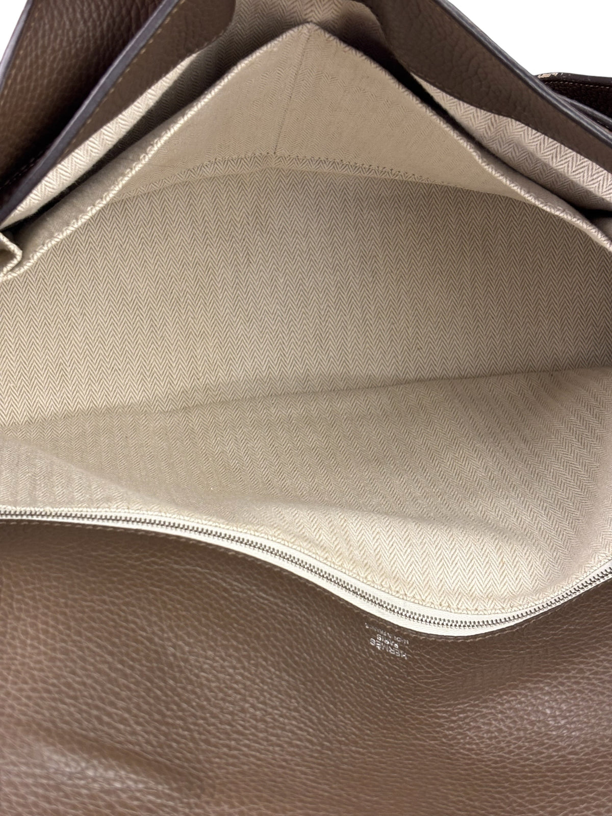 Hermes Brown Leather Sac Alfred Taorillon Clemence 35