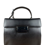 Prada Vintage Black Leather Top Handle Bag